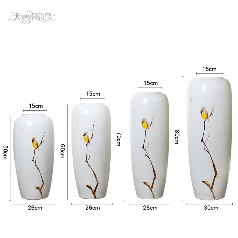 European ceramic vase of large modern creative living room TV cabinet household soft adornment flower art flower arranging furnishing articles