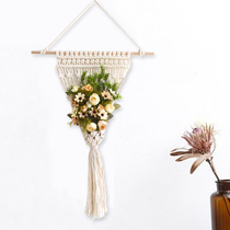 Nordic style hand-woven tapestry living room wall hanging plant lanyard wall decoration tremble sound plant lanyard