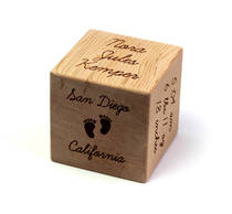 Customized personalized wood block gift lettering souvenir seat engraved religious gift baby gift baby gift