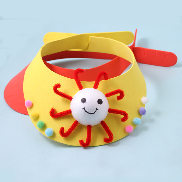 00元】艺童天下 暑假期儿童手工制作diy材料装扮夏日帽子 太阳帽 遮阳