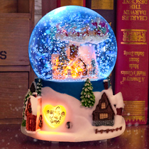 Music Boxes Girls Sky City Carousel Handmade Custom Christmas Birthday Gift Snowflake Crystal Ball