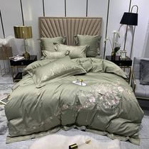 Good Dream 60 long staple cotton embroidery four-piece set 100 cotton cotton sheets quilt cover American bedding