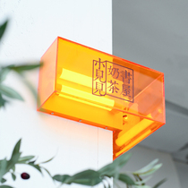 L Type Acrylic Corner Light Box Mesh Red Corner Billboard Customize Luminous Door Head Sign