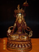 Tibetan Buddhism Myong Buddhism Buddhist Myong Buddha Nepal Process mud gold surface Semi-lau gold Great white umbrella Gaiver Mother 38 cm