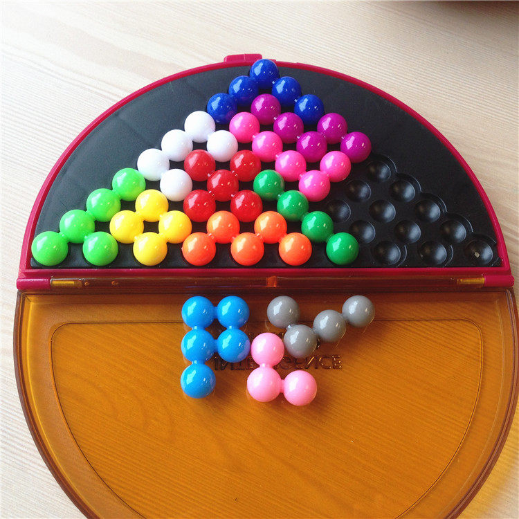 爱可优智慧金字塔智力魔珠 478题 儿童亲子桌面益智玩具