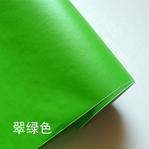 Matte emerald green medium green large green waterproof glue pharmacy fruit shop solid color instant paste PVC refurbish stickers