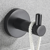 Black Bathroom Toilet Toilet Toilet Full Copper Hook Single Hook Clothes Hook Single Clothes Towel Hook Punch