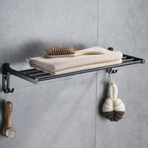 Punching Hair Towel Rack Toilet Bathroom Wall-mounted Toilet Full Copper Single Pole Towel Rod With Hook Placement Hanger Free Of Nails