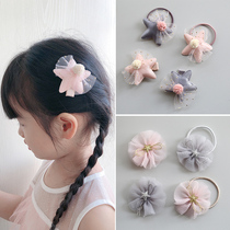 Children hair accessories hairclip head rope Korean star cute princess floral headdress baby hair card girl headgear Hairband leather band