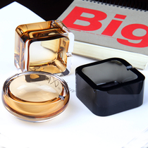 Exquisite mini crystal glass small ashtray colored ash Cup Hotel KTV room desktop countertop cigarette disc