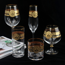 Czech imported crystal wine glass gold edge wine Apollo Gold Line Wine Wine Wine Wine glass Champagne Cup