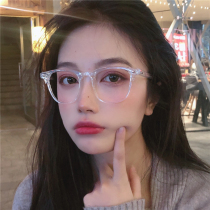 Little red book transparent glasses frame ins Wind plain face thin Street shoot personality Net red myopia mirror has degree