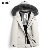 Haining Pai overcomes mens fur one-piece mid-length hooded fox collar mink whole mink liner youth winter coat