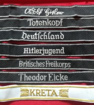 Imported handmade metal silk embroidered official sleeve strip