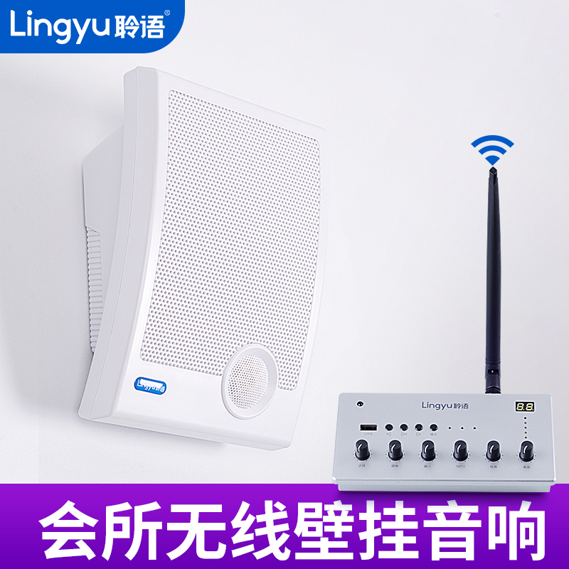 聆语无线喇叭音箱广播系统壁挂音响背景音乐店铺音箱壁挂会议音响