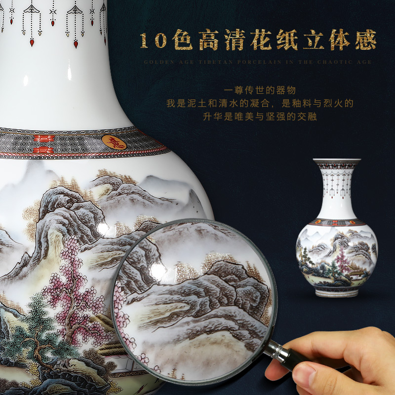 Jingdezhen ceramic antique vase furnishing articles of Chinese style home TV ark, flower adornment handicraft large living room