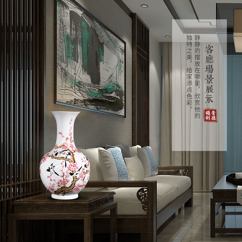 The Master of jingdezhen ceramics hand - made pastel vases, flower arrangement of Chinese style household adornment handicraft furnishing articles sitting room