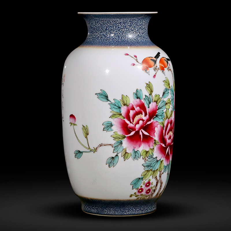 The Master of jingdezhen ceramics up hand - made enamel vase flower arranging Chinese style porch sitting room office furnishing articles