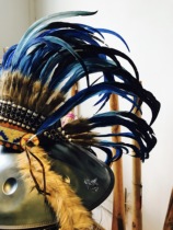 Terry Terre Feather Hat Turkey Hat Indian Style Show Headdress Hat