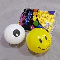 5 inch eyes smiley face small balloon latex printed balloon animal cute decoration decoration party strip modeling