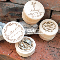 Personalized custom ring box Vintage creative forest wedding ring pillow box Bridal ring shooting props