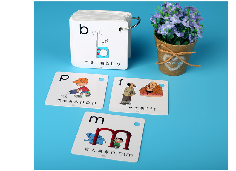 一年级全套拼音卡片学前儿童用汉语字母表幼小衔接幼儿园班书教材