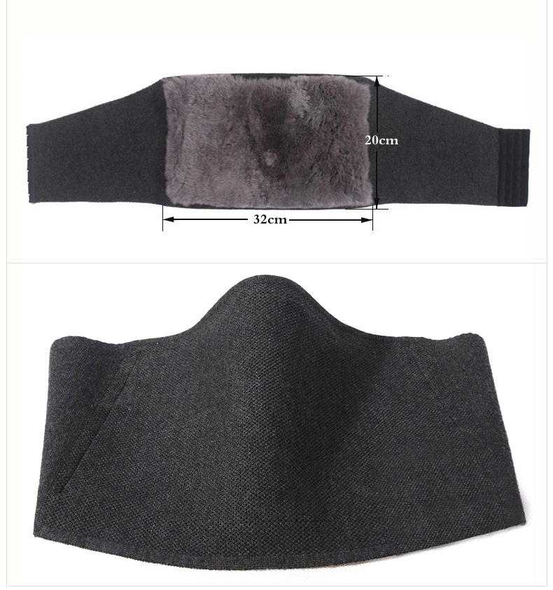 獭兔毛羊绒护腰带保暖暖宫秋冬季护胃带暖胃护