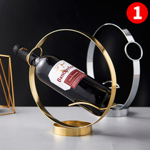 Red wine rack ornaments creative wine rack modern simple wrought iron wine rack home living room wine bottle rack