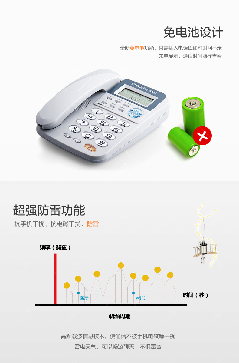 Проводной и DECT-телефон Chinoe C168 Проводной и DECT-телефон Chinoe C168