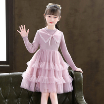 Girl Princess Dress Autumn New skirt Autumn Winter childrens dress autumn foreign style gauze dress little girl Net red autumn dress