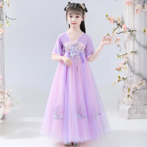 Hanfu girl skirt short sleeve baby costume Chinese style super fairy dress children fairy Tang spring summer dress