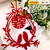 Happy word wedding good seal small building flannel wedding wedding decoration wedding decoration