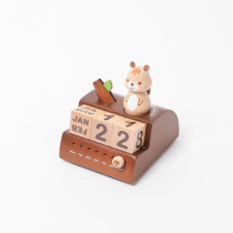 Taiwan jeancard Music Box Music Box Squirrel Tree Calendar Perpetual Calendar Birthday Gift Creative Gift Fashion