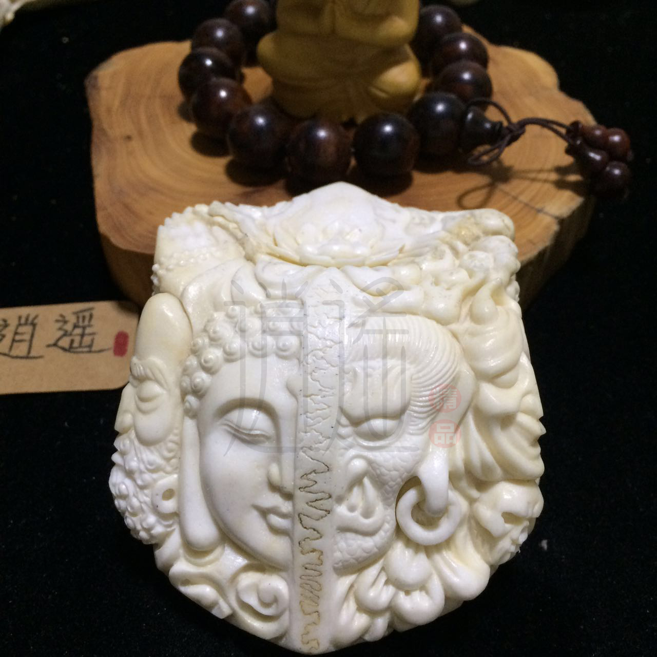 人气素骨包邮三界牌雕刻牌子公母鹿梅花鹿成品狍子公鹿驼骨坠配饰