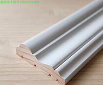 European TV background wall decorative frame wall shape wooden Line white solid wood paint-free door frame