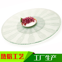 Hotel bubble tempered glass turntable Hot melt aluminum alloy glass turntable for star hotel banquet table