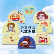 Multi-color optional childrens swimming cap fashion and comfortable baby baby shower cap cute cartoon printed cloth hat manufacturers
