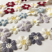 NEW Milk silk embroidery lace DIY hand sewing clothing accessories decoration curtain fabric material one meter