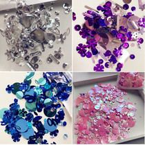 DIY hand stitched beads 30g mixed bag single hole sequin dance clothing decoration material bag multi-color fish scales