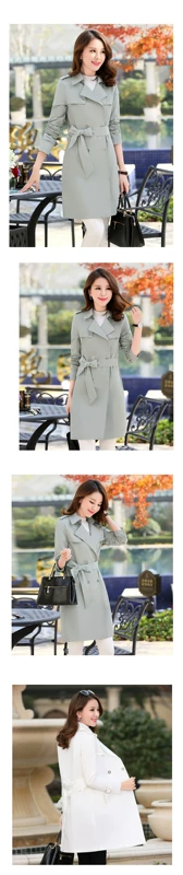 Áo gió Domingpuli của phụ nữ chiều dài giữa năm 2020 mùa xuân mới phong cách Hàn Quốc mỏng của phụ nữ mùa xuân và mùa thu áo khoác tính khí xu hướng của phụ nữ - Trench Coat