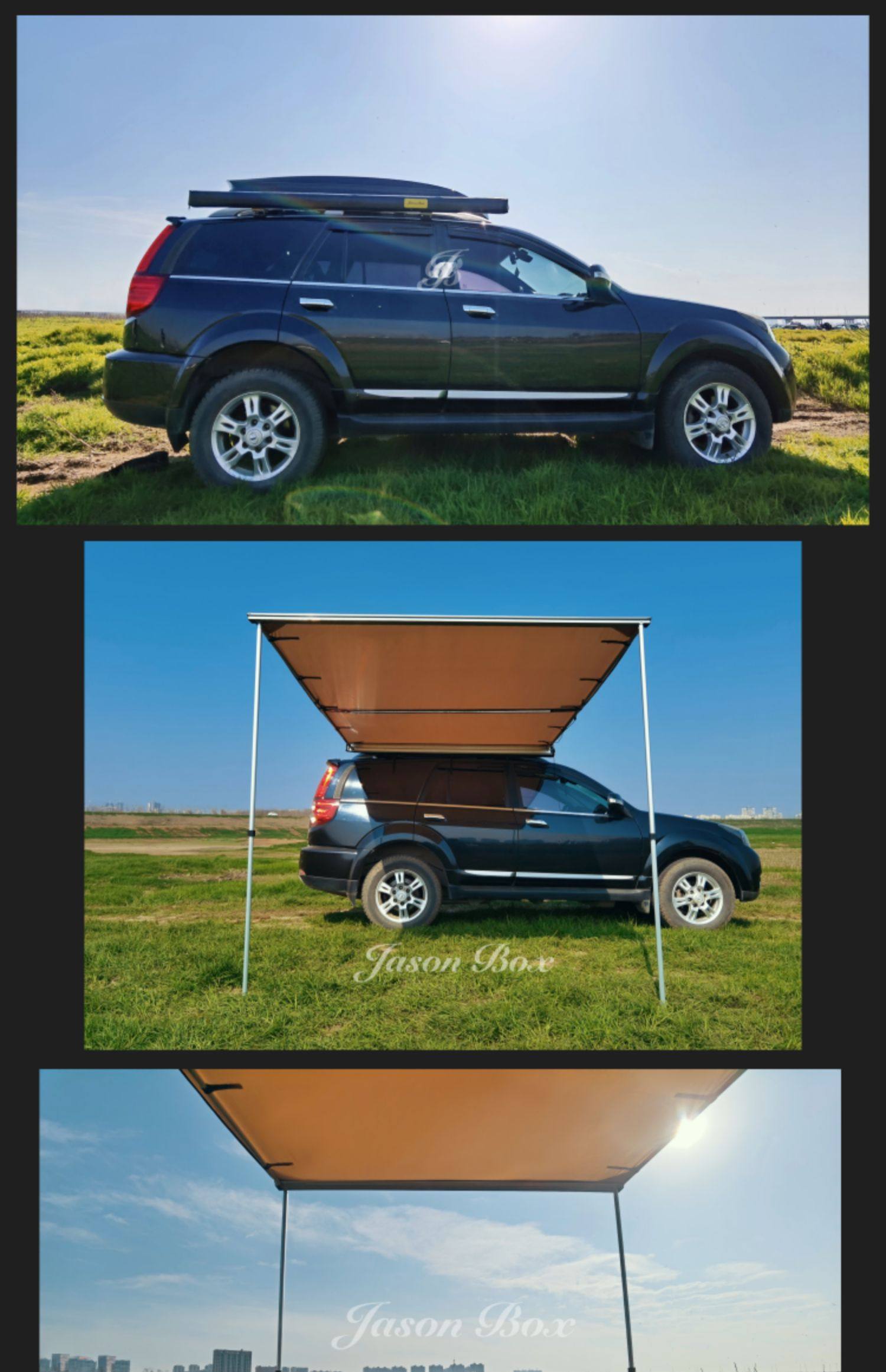 简森户外带灯天幕车边帐篷侧帐车载遮阳雨棚suv霸道山猫途乐非arb