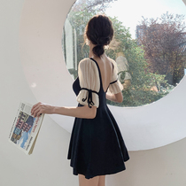 Golden beads swimsuit female summer Conservative belly thin conjoined 2021 new fairy air more size small chest student swimsuit