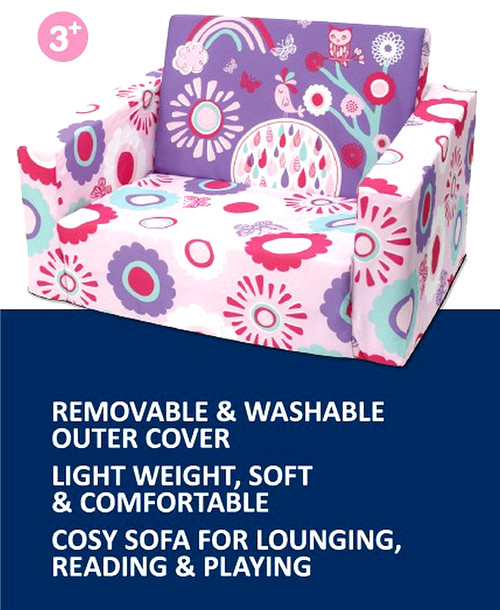 Buy Children sofa baby folding sofa bed Australia FLIPOUT SOFA fabric cute removable wash on
