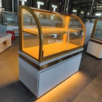 Curved glass bread cabinet bread display cabinet side cabinet cake shop pastry counter cake