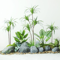 Nordic simulation green plant Silent Wind Brazil Iron Tree Millennial Wood Indoor Shop Window Ground Tropical Plant Decoration Potted Plants