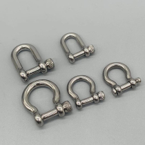 Dongguan broken copper stainless steel horseshoe buckle quick release D buckle keychain