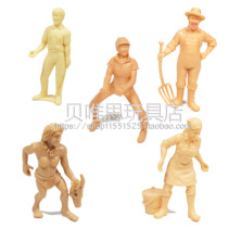 Foreign Trade Rider Farmer Farmer Women Wild Man Equestrian Trainer Rare Figure Model Environmentally Friendly Scene Pendulum