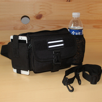 Multifunctional outdoor waterproof mountaineering mobile phone fanny pack fashion mens and womens shoulder messenger backpack Classic black kettle bag