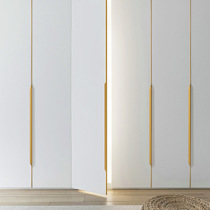 Modern minimalist thumbs-through body seal edge wardrobe invisible handle Nordic cupboard drawers black gold small handle