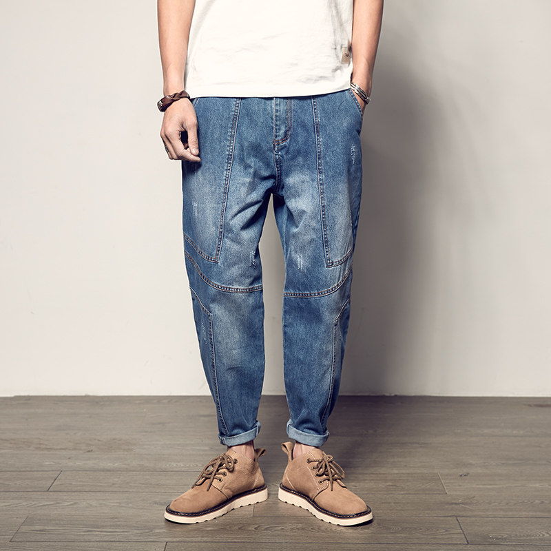 男道夏季新款潮鞋子磨砂牛皮复古中帮休闲工装鞋男日系马丁户外鞋